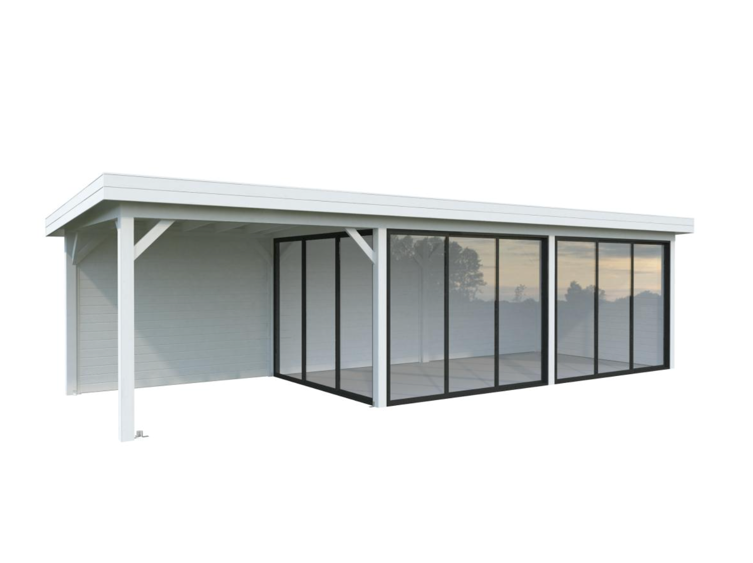 Palmako | Lenna (28′9″ × 9′10″ | 268.0 sq.ft.) Glass Garden Room With Sliding Doors
