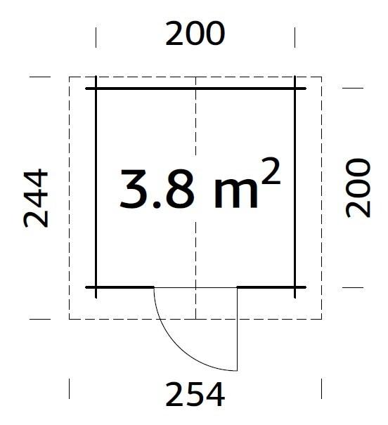 Palmako | Vivian S (7'3" x 7'3" | 40.9 sq.ft. | 1.1") Compact Garden Log Cabin
