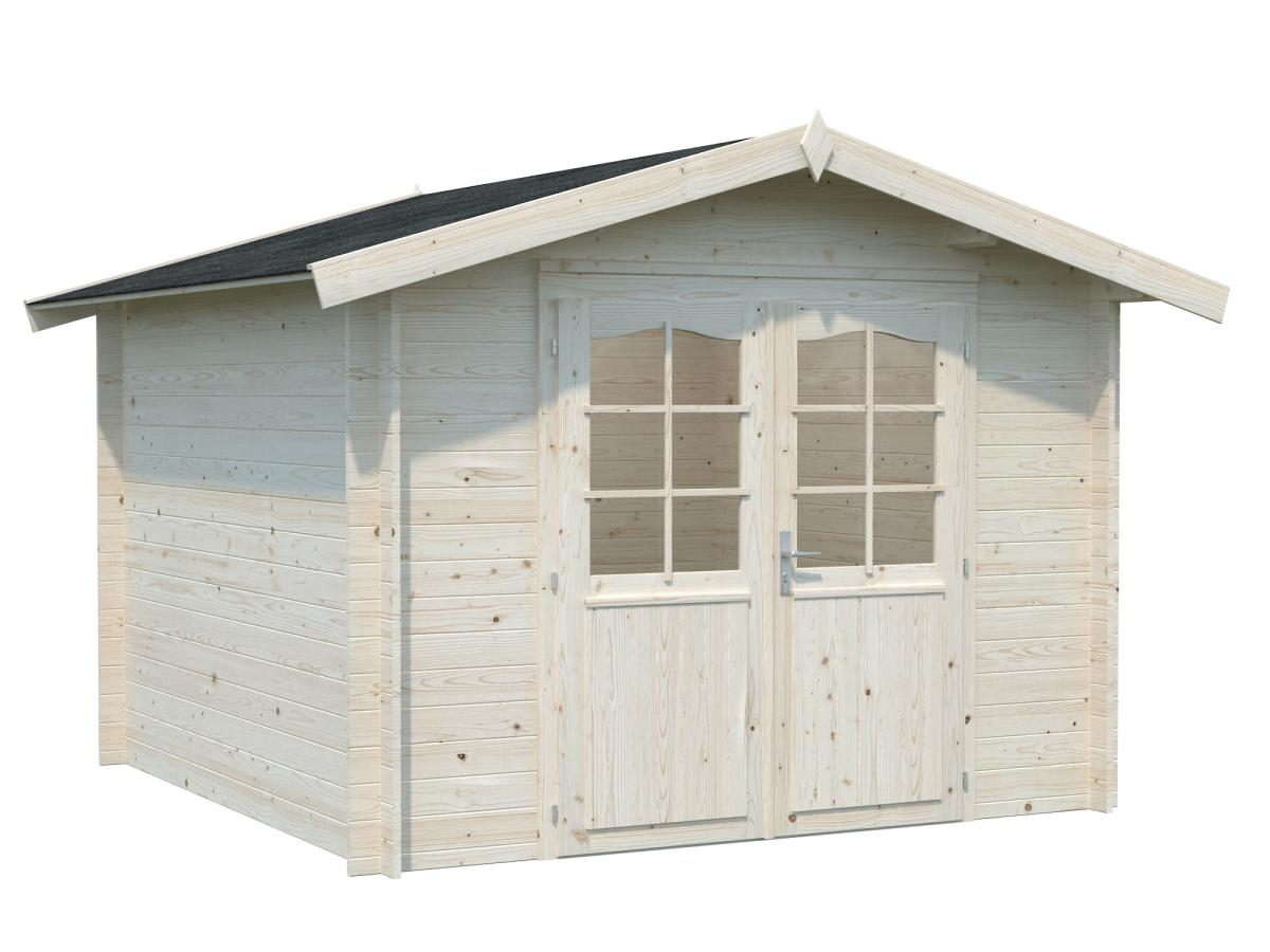 Palmako | Lotta S (9'10" x 9'10" | 78.6 sq.ft. | 1.1") Garden Storage Log Cabin