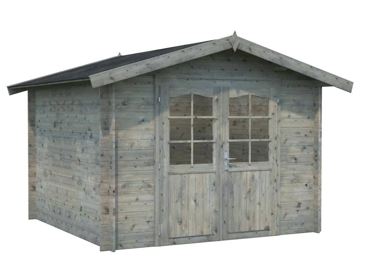 Palmako | Lotta S (9'10" x 9'10" | 78.6 sq.ft. | 1.1") Garden Storage Log Cabin