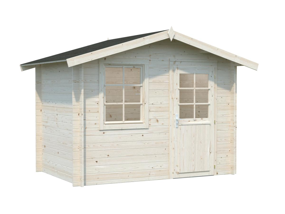Palmako | Klara S (9'10" x 6'7" | 50.6 sq.ft. | 1.1") Beach Hut Style Tiny Log Cabin or Garden Shed