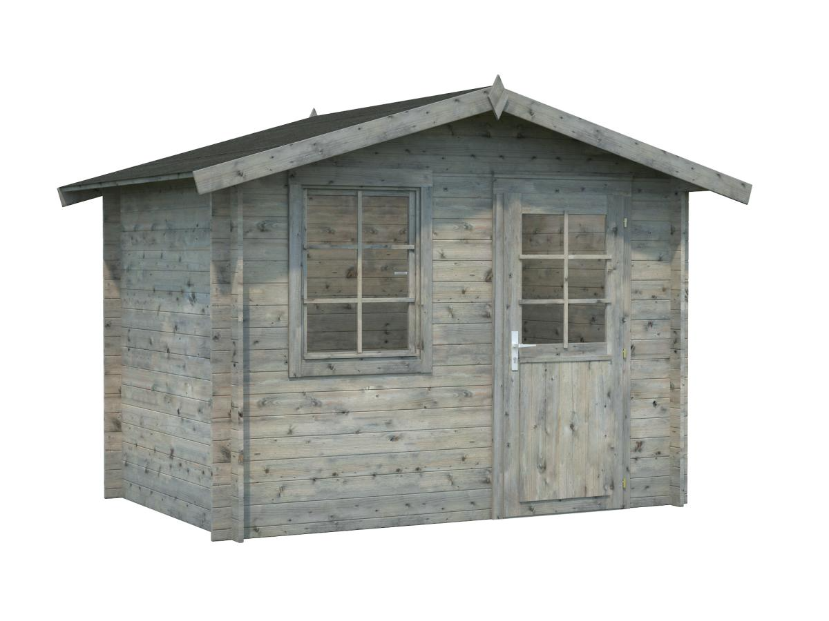 Palmako | Klara S (9'10" x 6'7" | 50.6 sq.ft. | 1.1") Beach Hut Style Tiny Log Cabin or Garden Shed