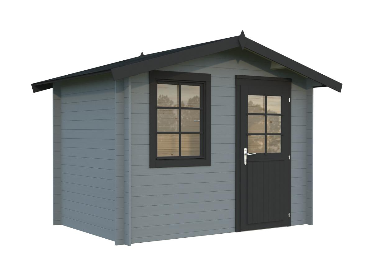 Palmako | Klara S (9'10" x 6'7" | 50.6 sq.ft. | 1.1") Beach Hut Style Tiny Log Cabin or Garden Shed