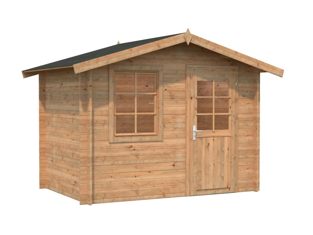 Palmako | Klara S (9'10" x 6'7" | 50.6 sq.ft. | 1.1") Beach Hut Style Tiny Log Cabin or Garden Shed