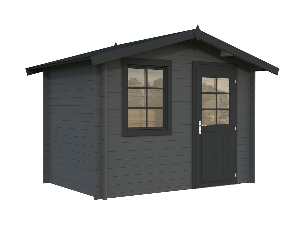 Palmako | Klara S (9'10" x 6'7" | 50.6 sq.ft. | 1.1") Beach Hut Style Tiny Log Cabin or Garden Shed