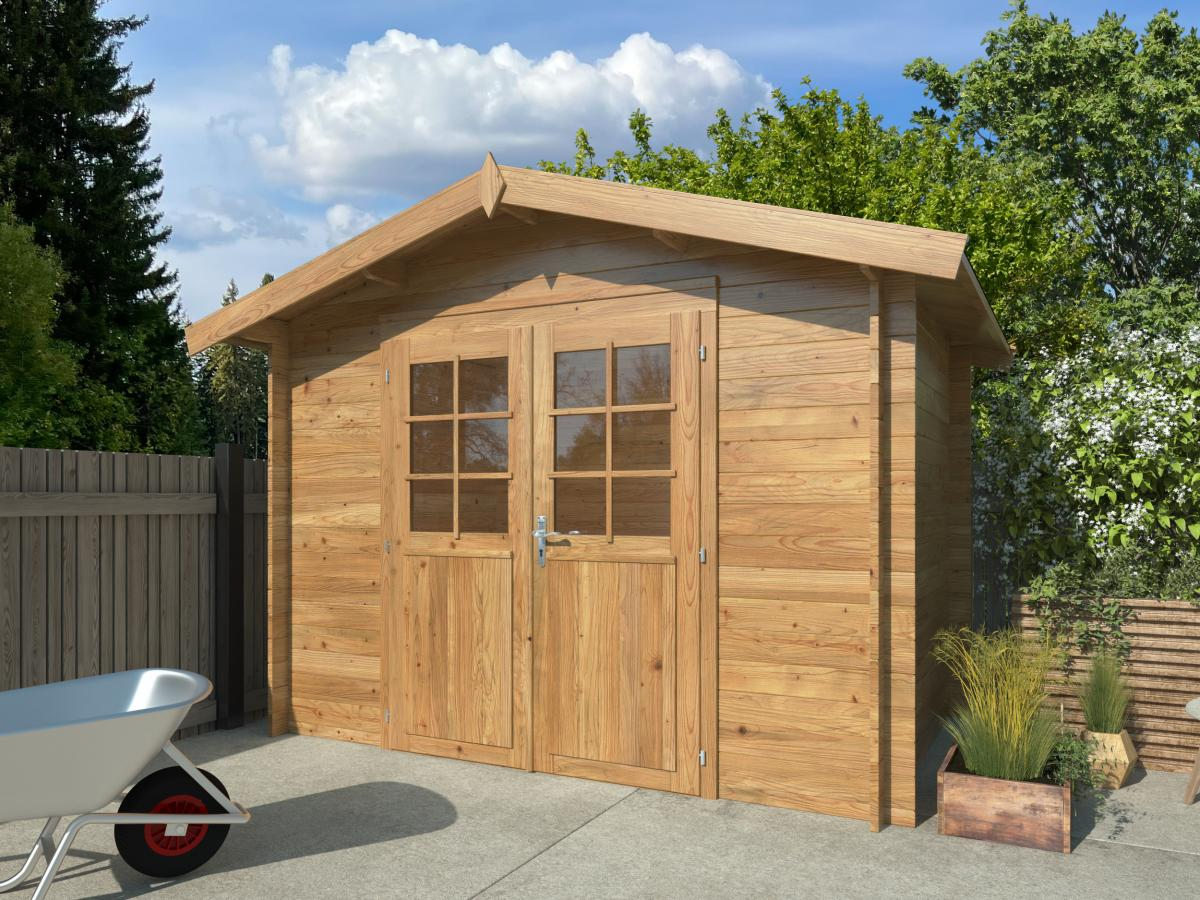 Palmako | Valentine S (9'9" x 6'7" | 50.6 sq.ft. | 1.1") Pressure Treated Garden Shed Log Cabin