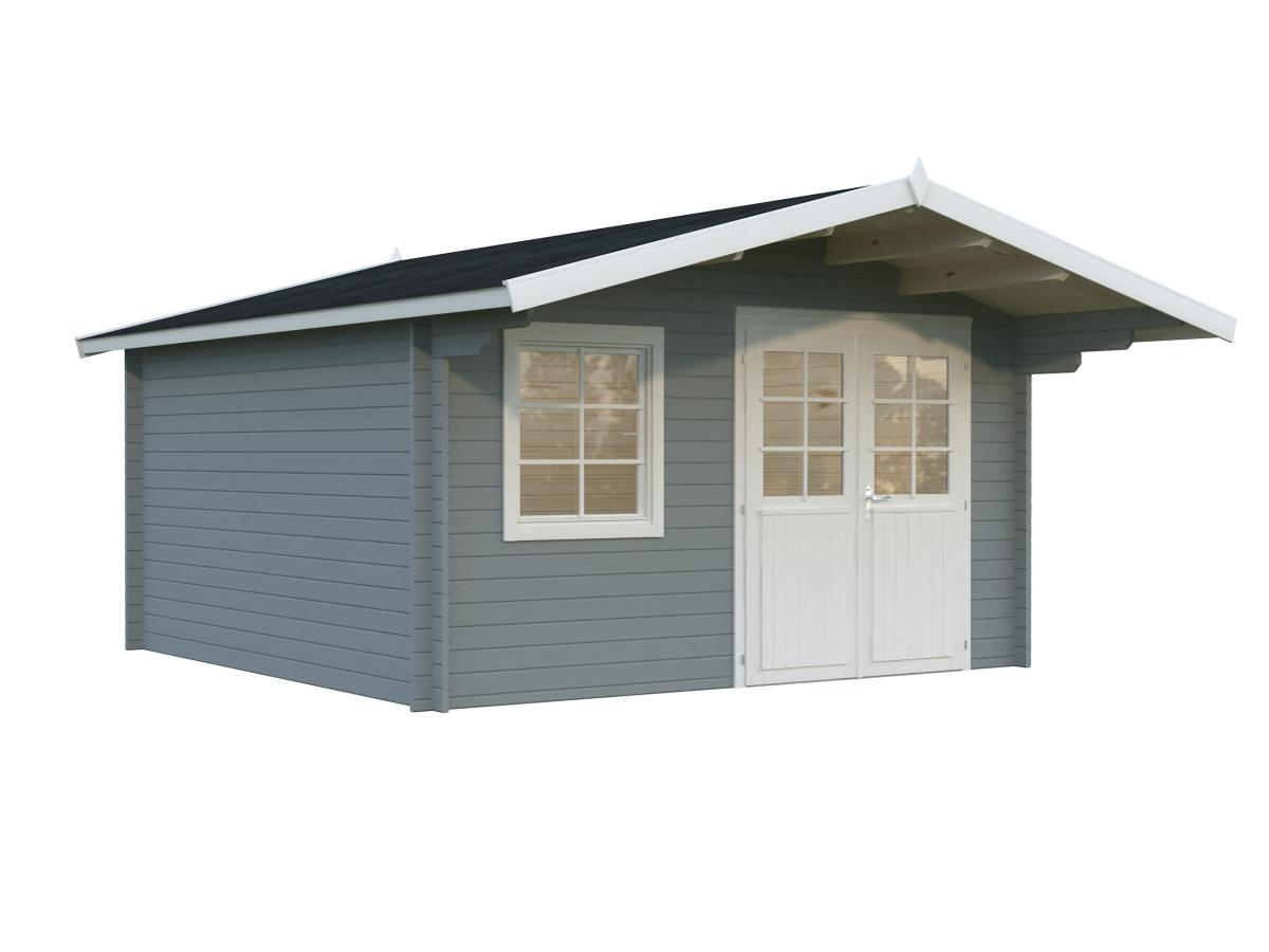 Palmako | Britta S (13'5" x 13'5" | 157.2 sq.ft. | 1.6") Swiss Chalet Style Garden Log Cabin