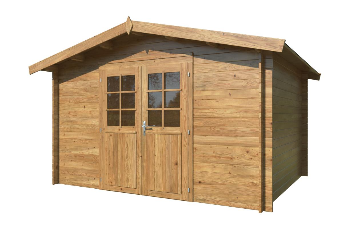 Palmako | Valentine L (11'9" x 9'9" | 96.9 sq.ft. | 1.1") Pressure Treated Double Door Garden Shed
