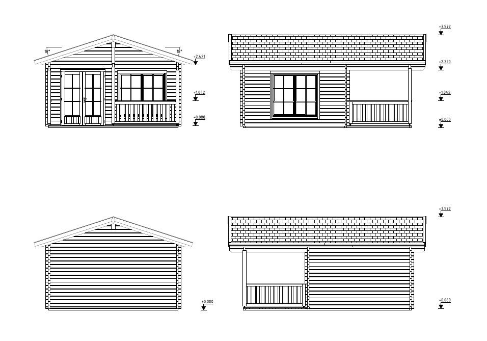 Palmako | Agneta M (17'1" x 13'9" | 202.4 sq.ft. | 2.7") Summer House with a Spacious Veranda