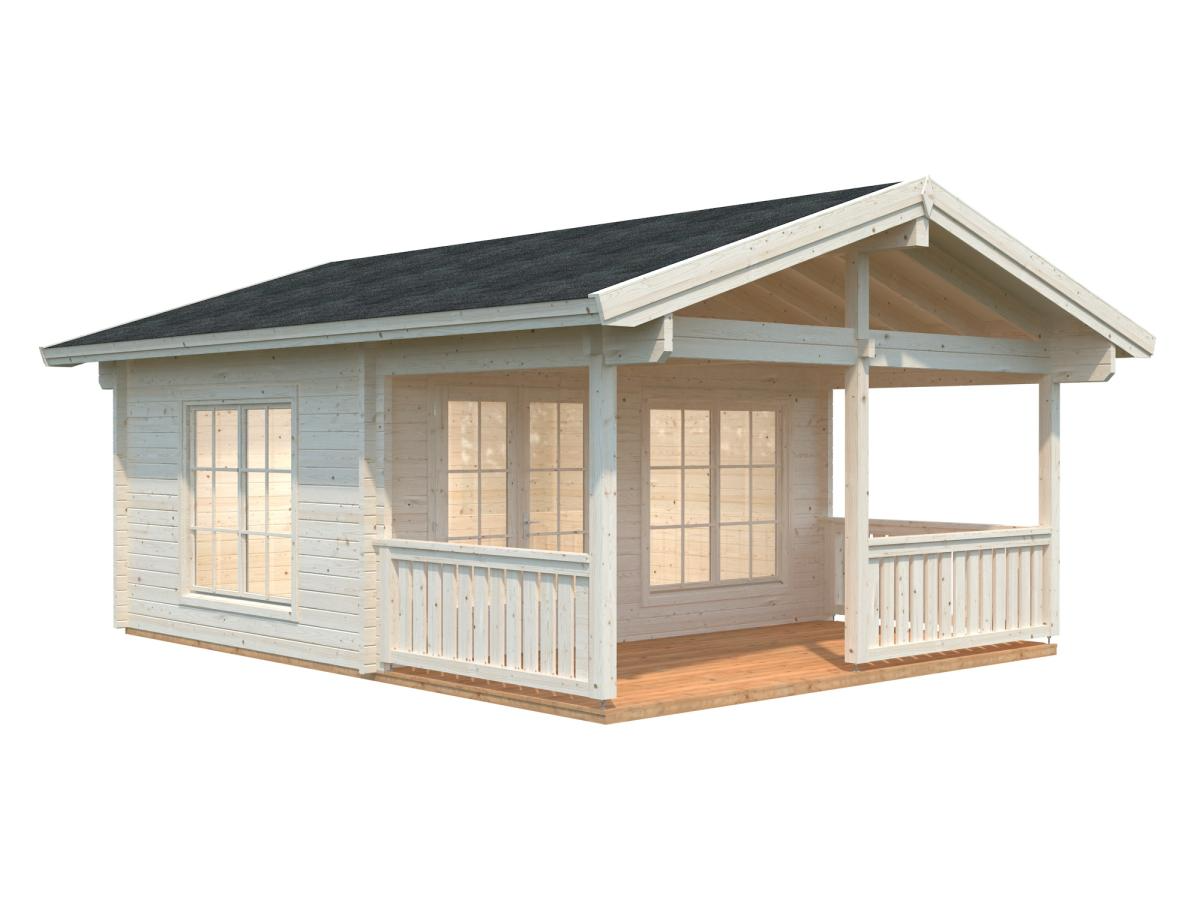 Palmako | Agneta M (17'1" x 13'9" | 202.4 sq.ft. | 2.7") Summer House with a Spacious Veranda