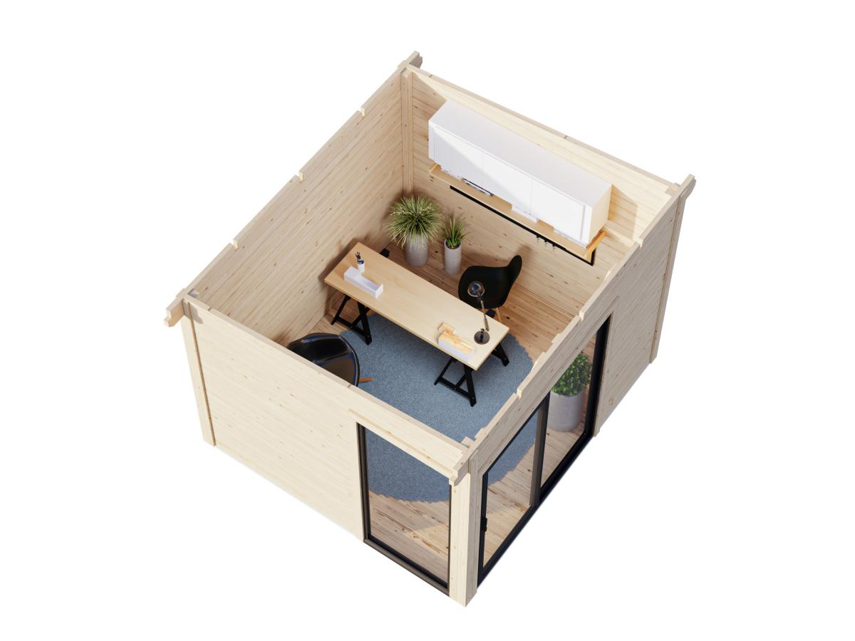 Palmako | Andrea XS (9'10" x 8'10" | 80.7 sq.ft. | 1.7") Small Double Glazed Modern Garden Room