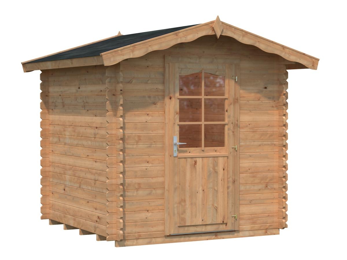 Palmako | Vivian S (7'3" x 7'3" | 40.9 sq.ft. | 1.1") Compact Garden Log Cabin